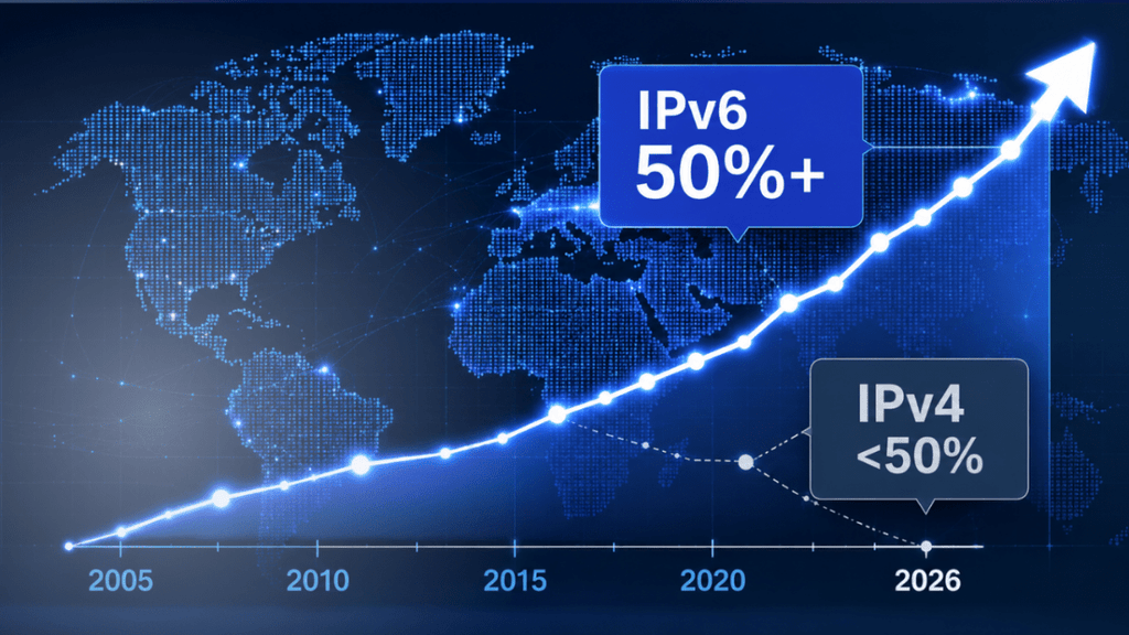 IPv6 Surpasses IPv4 Becoming the Most Popular Internet Protocol